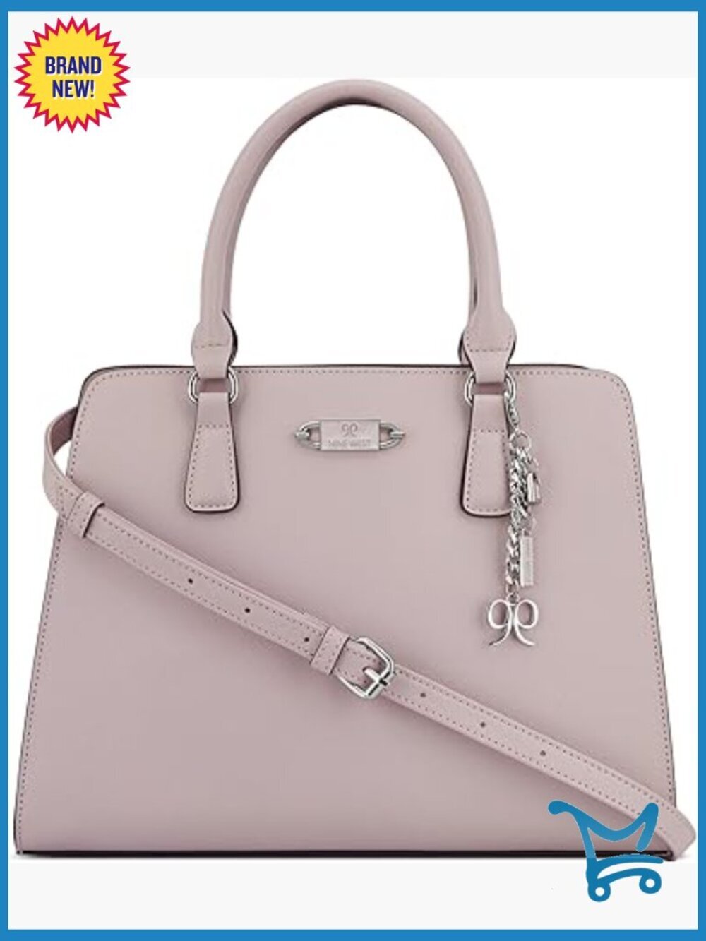 Medium Satchel Handbag with Shoulder Strap and Magnetic Closure